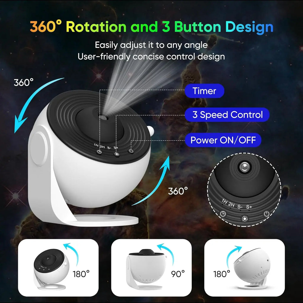 Galaxy Star Projector – Sternenhimmel Projektor mit 13 Galaxie-Filmen
