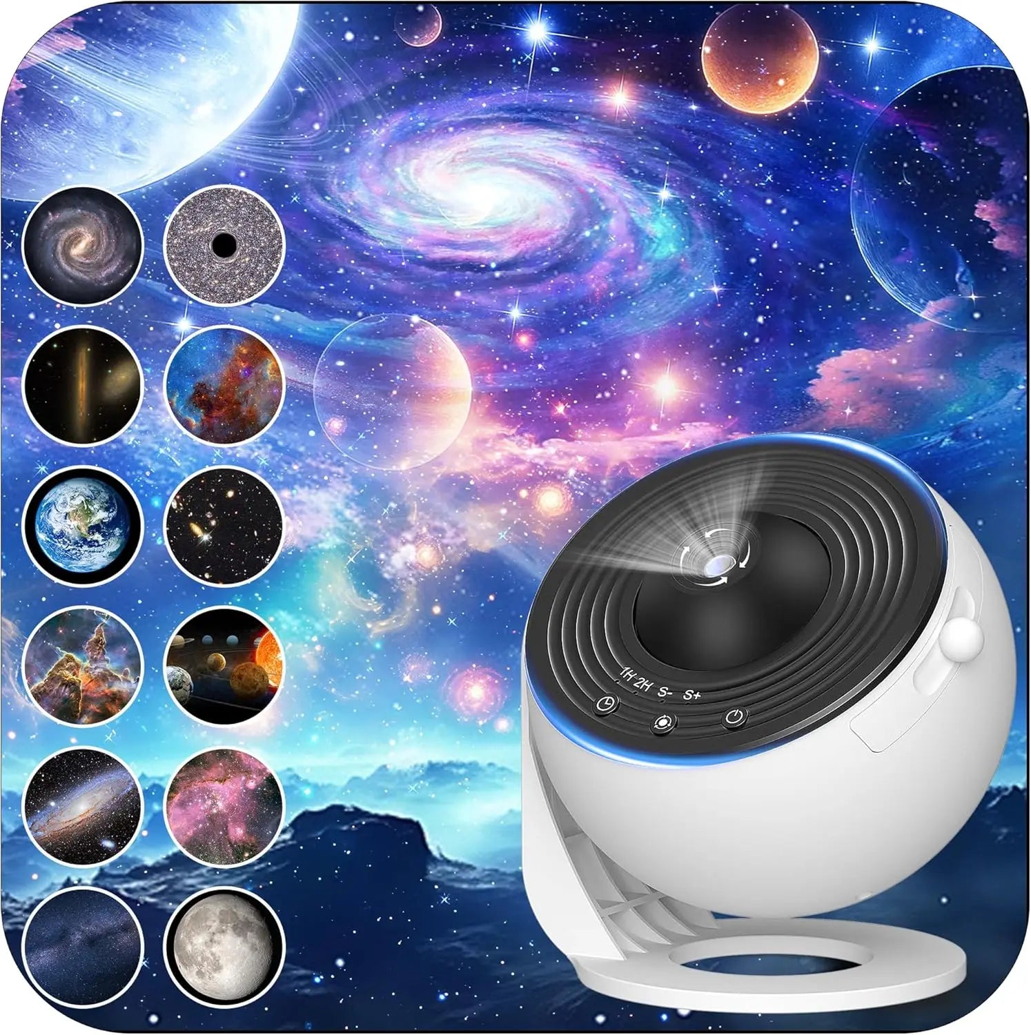 Galaxy Star Projector – Sternenhimmel Projektor mit 13 Galaxie-Filmen