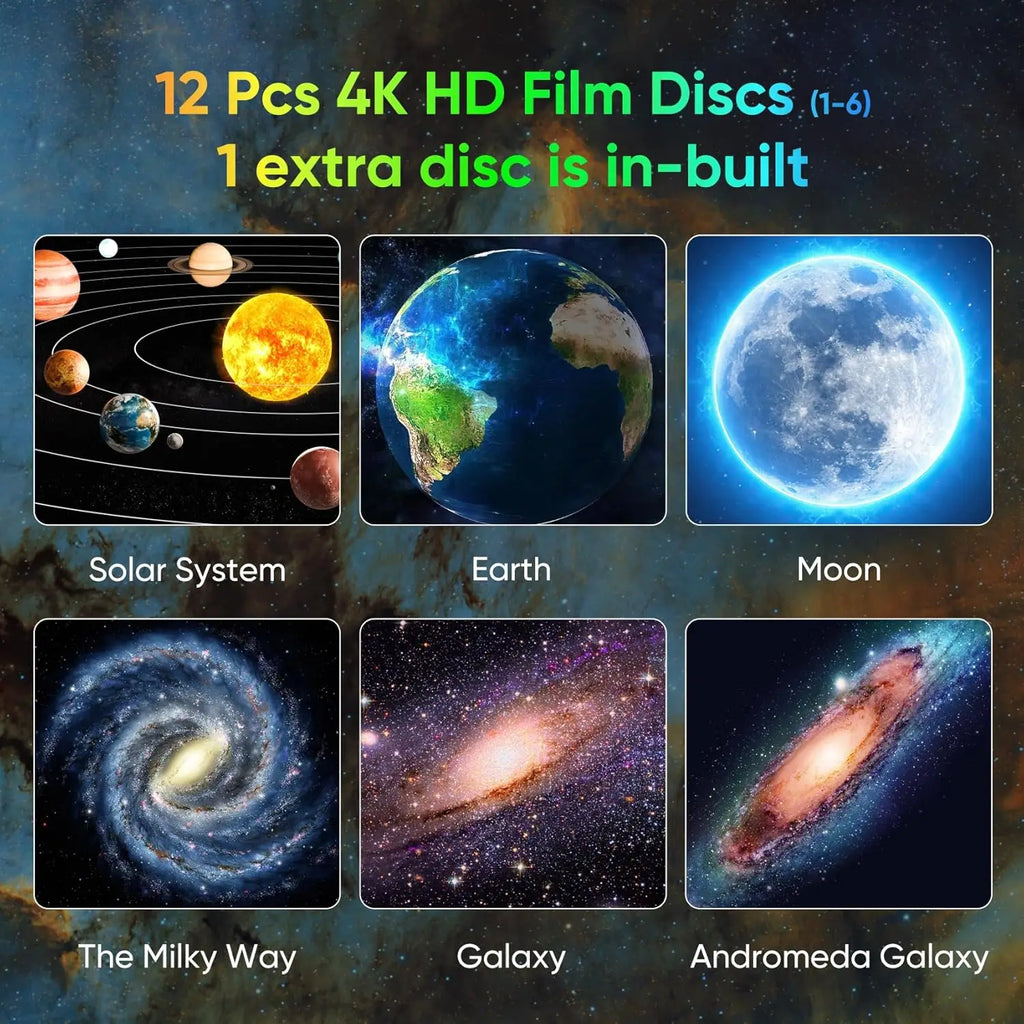 Galaxy Star Projector – Sternenhimmel Projektor mit 13 Galaxie-Filmen